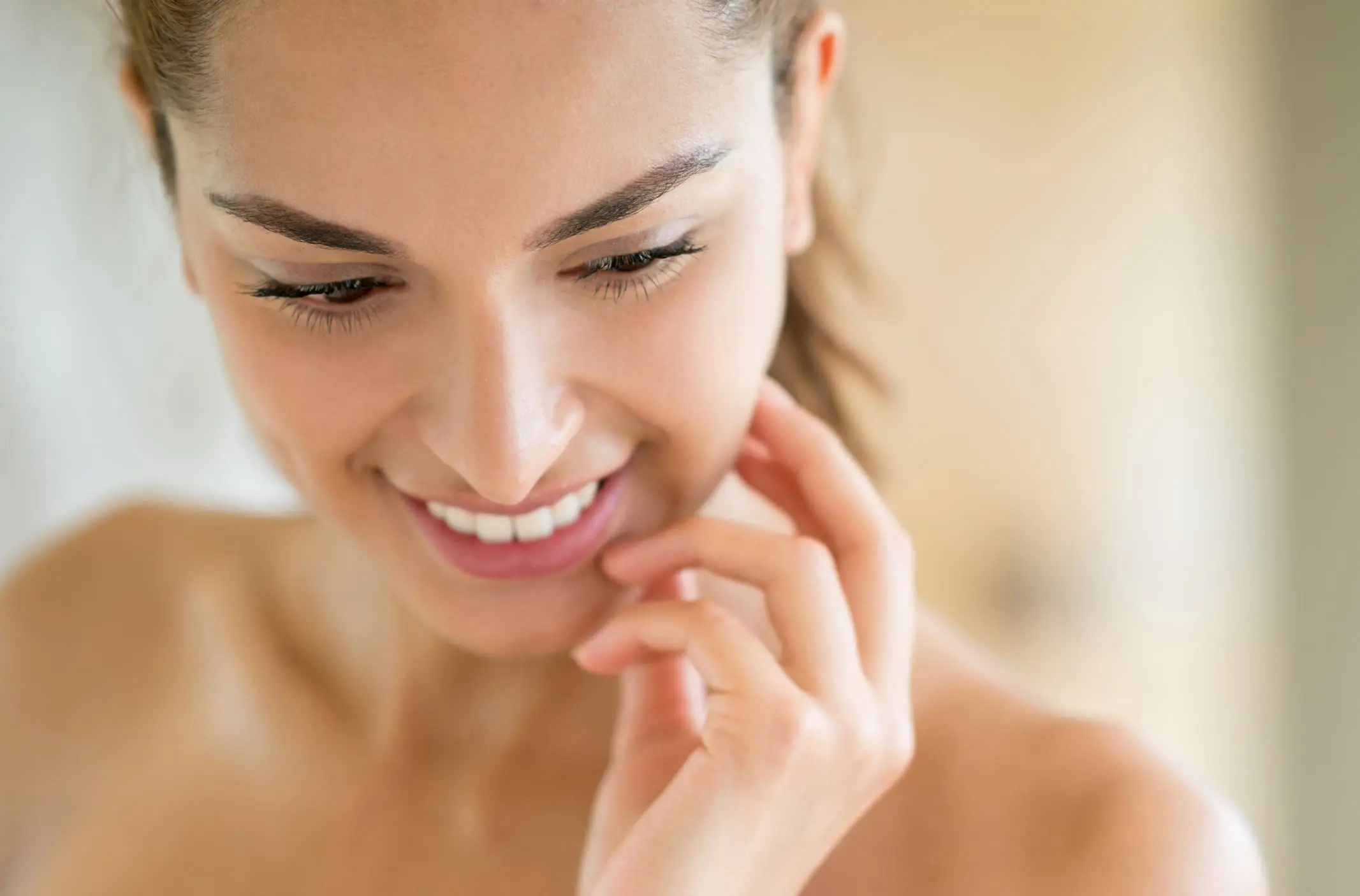 Beauty portrait of a woman in the bathroom Kybella in Charleston County, SC